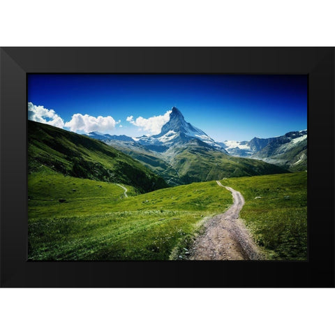Matterhorn II Black Modern Wood Framed Art Print by Pablo De, Juan