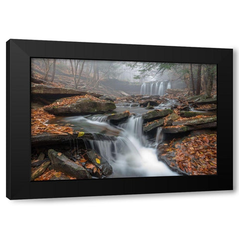 Morning Fog Black Modern Wood Framed Art Print with Double Matting by Kalathas, Nick