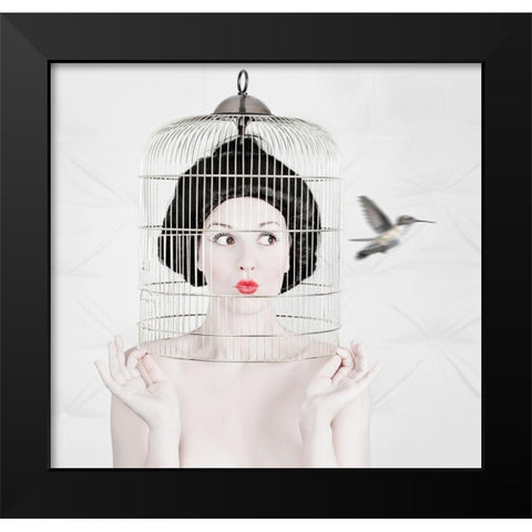 escape Black Modern Wood Framed Art Print by Andre Aasen, John