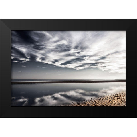 Solitaire Black Modern Wood Framed Art Print by Kobal, M.