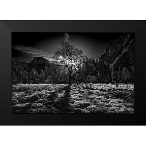 The Winter Spirit Black Modern Wood Framed Art Print by Chenglu, Simon