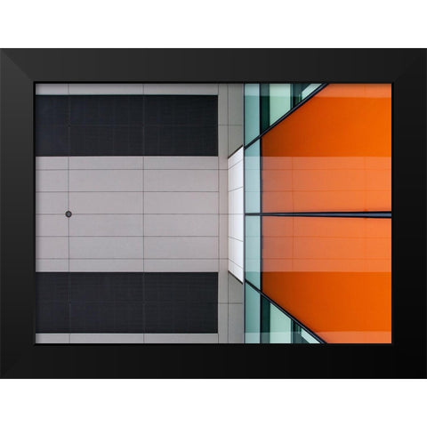 Untitled No 6741 Black Modern Wood Framed Art Print by Van Maastricht, Henk