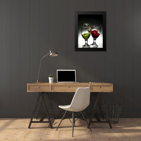 Glass dance Black Modern Wood Framed Art Print by Lukman, Albert