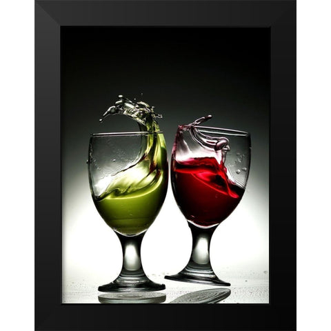 Glass dance Black Modern Wood Framed Art Print by Lukman, Albert