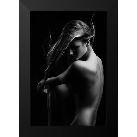 Sensual Beauty Black Modern Wood Framed Art Print by Krystynek Mqep, Martin