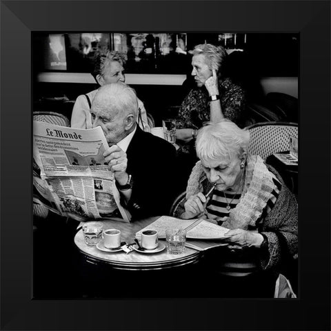 Involvement Black Modern Wood Framed Art Print by Guibert, Didier