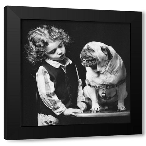 If you love me you can talk to me... Black Modern Wood Framed Art Print with Double Matting by Rise, Zachar