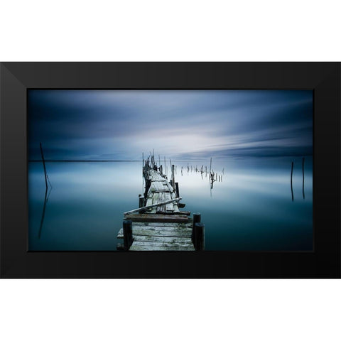 TIMELESS Black Modern Wood Framed Art Print by Dias, Paulo