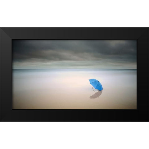 Summer Rain Black Modern Wood Framed Art Print by Dias, Paulo