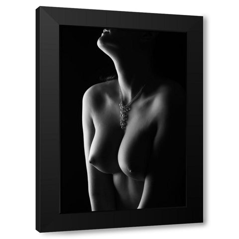 Nude curves Black Modern Wood Framed Art Print with Double Matting by Blasko, Jan