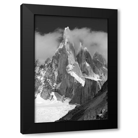 Cerro Torre Black Modern Wood Framed Art Print by Radu Topai, Octavian