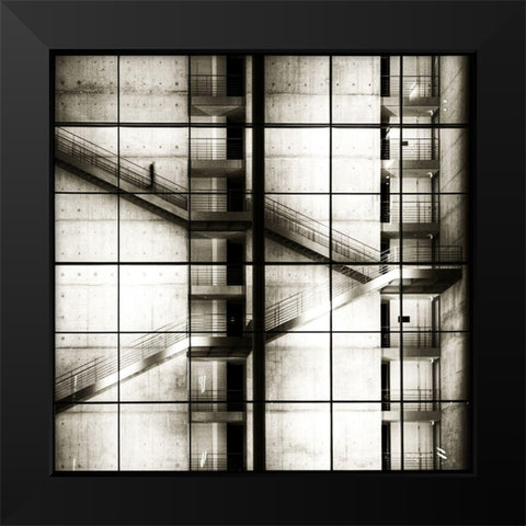 And gt Black Modern Wood Framed Art Print by Benz, Mario