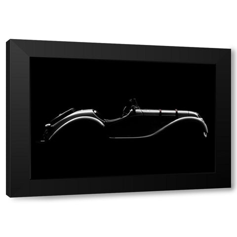 Silhouette Black Modern Wood Framed Art Print with Double Matting by Perez, Alvaro