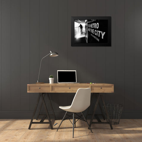 Life in Motion Black Modern Wood Framed Art Print by Carlos, Kk