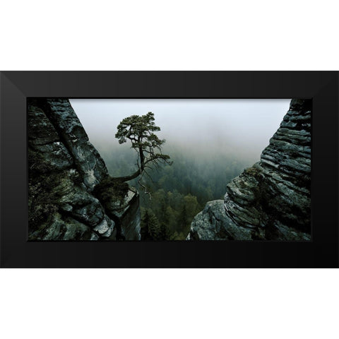 L Black Modern Wood Framed Art Print by Schott, Andreas