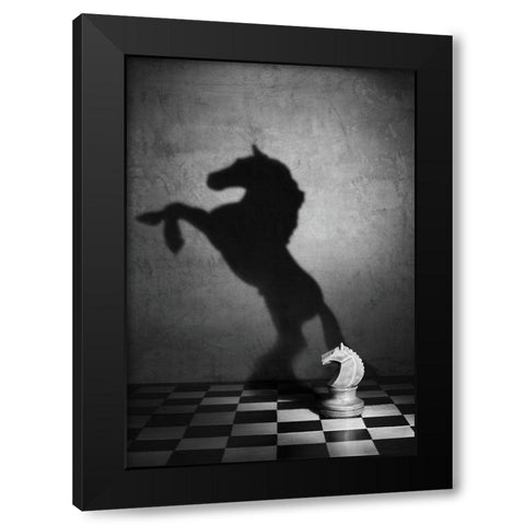 The soul of a mustang Black Modern Wood Framed Art Print by Ivanova, Victoria