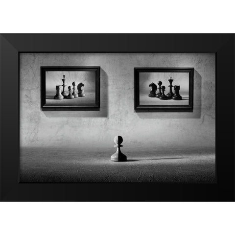 The choice to make Black Modern Wood Framed Art Print by Ivanova, Victoria