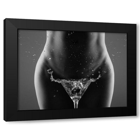 ThereÂ´s Your drink Sir Black Modern Wood Framed Art Print by Helerand, Roland