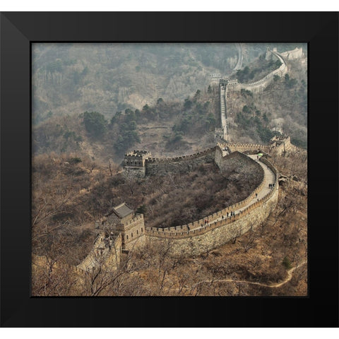 Early Spring in Mutianyu Black Modern Wood Framed Art Print by Tjandra, C.S.