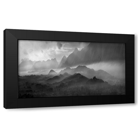 Valhalla Black Modern Wood Framed Art Print with Double Matting by Stefan, Jacek