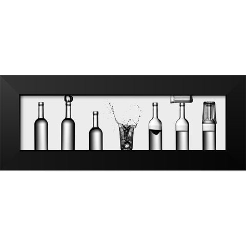 bottles game Black Modern Wood Framed Art Print by Kasmasov, Valeriy