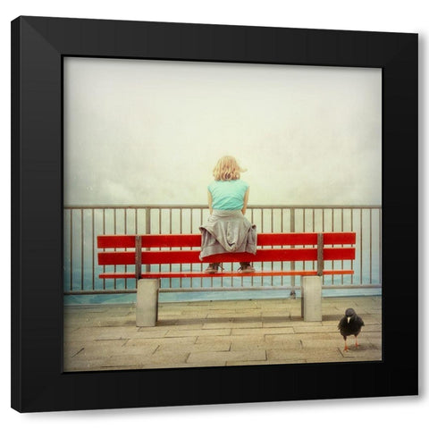 take off Black Modern Wood Framed Art Print with Double Matting by Ambra