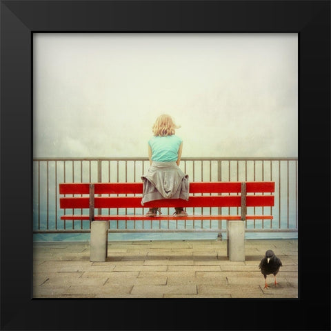 take off Black Modern Wood Framed Art Print by Ambra