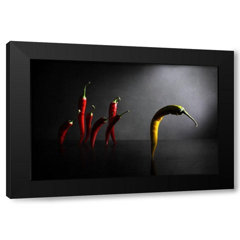 Hit the road, Jack Black Modern Wood Framed Art Print with Double Matting by Ivanova, Victoria