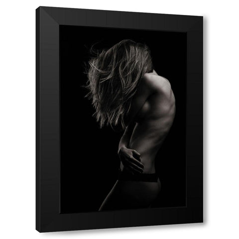 Beauty or Beast Black Modern Wood Framed Art Print with Double Matting by Krystynek Mqep, Martin