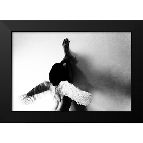 not fly Black Modern Wood Framed Art Print by Ikeda, Keisuke