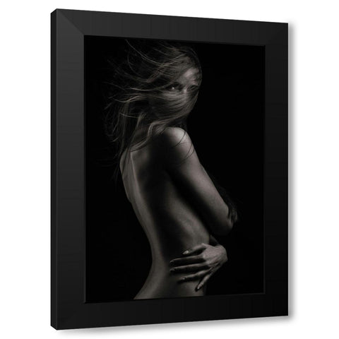 Sensual Beauty Black Modern Wood Framed Art Print with Double Matting by Krystynek Mqep, Martin