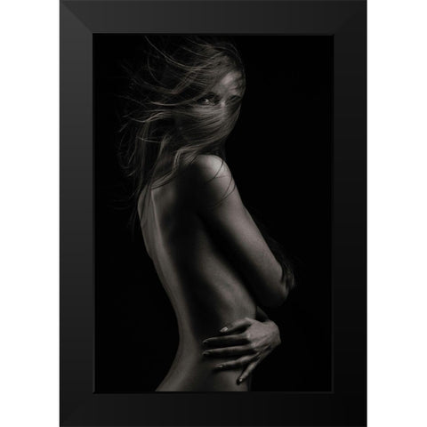 Sensual Beauty Black Modern Wood Framed Art Print by Krystynek Mqep, Martin