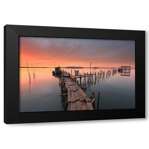 The last Light Black Modern Wood Framed Art Print by Roxo, Alvaro