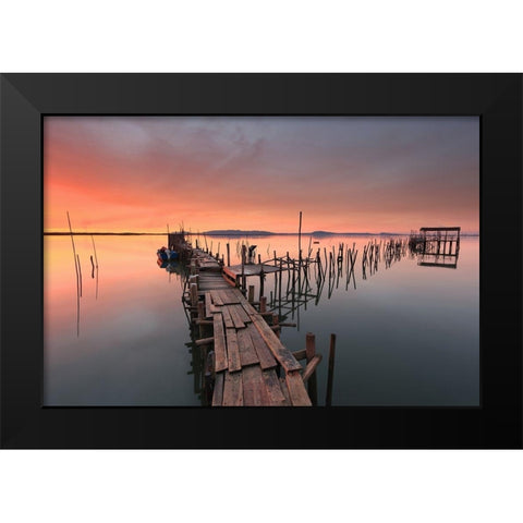 The last Light Black Modern Wood Framed Art Print by Roxo, Alvaro