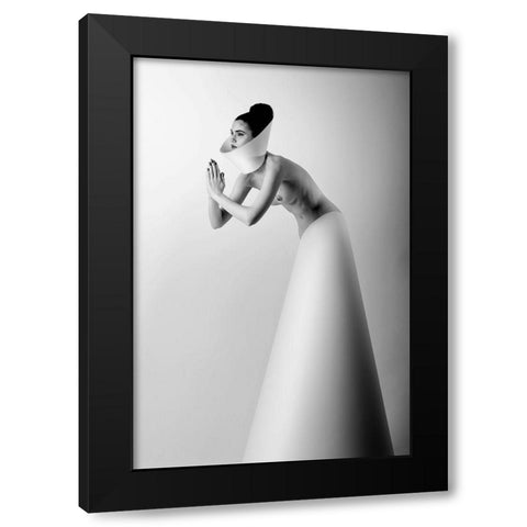 Pray Black Modern Wood Framed Art Print by Pavlo, Korpan