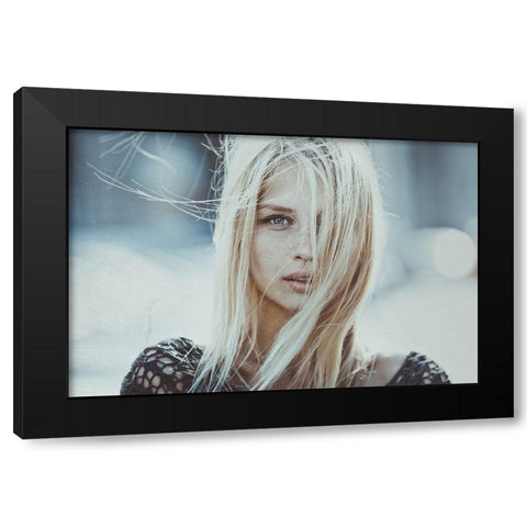 Cold Infinity Black Modern Wood Framed Art Print by Lepeshev, Pavel