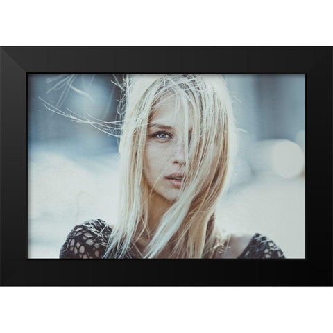 Cold Infinity Black Modern Wood Framed Art Print by Lepeshev, Pavel