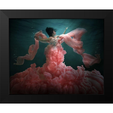 The Awakening of Flora Black Modern Wood Framed Art Print by Suherman, Martha