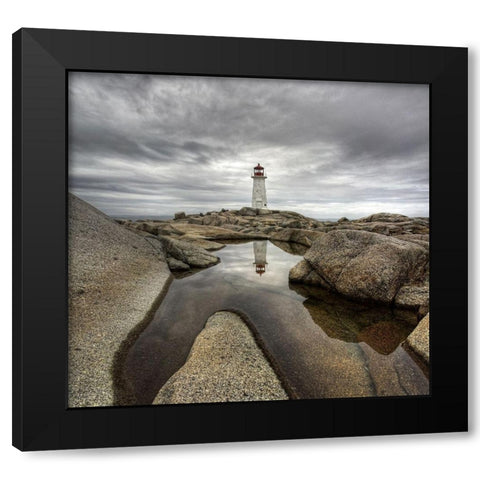 Peggys Light Black Modern Wood Framed Art Print by Thomson, Robert