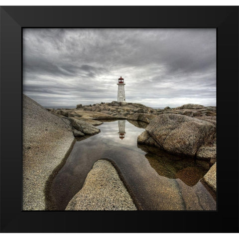 Peggys Light Black Modern Wood Framed Art Print by Thomson, Robert