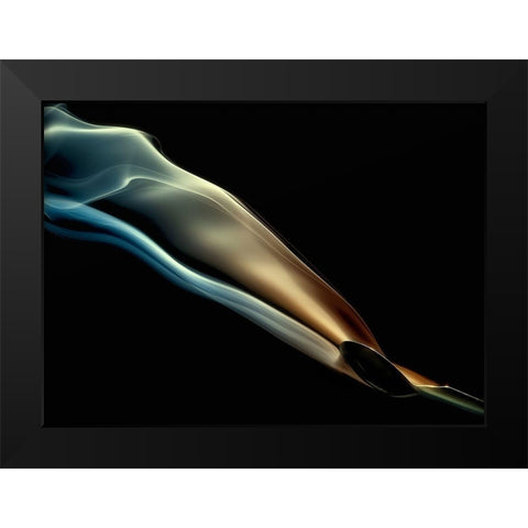 Silk Black Modern Wood Framed Art Print by Ianeva, Aida