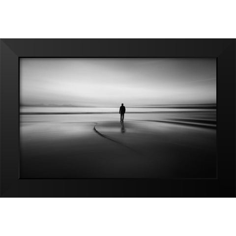 Walking to nowhere Black Modern Wood Framed Art Print by Pascual Buye, Santiago