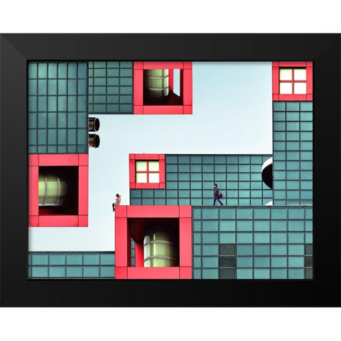 Daydream Black Modern Wood Framed Art Print by Tajima, Koji