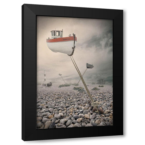 Low Tide Black Modern Wood Framed Art Print with Double Matting by Bowen, Baden