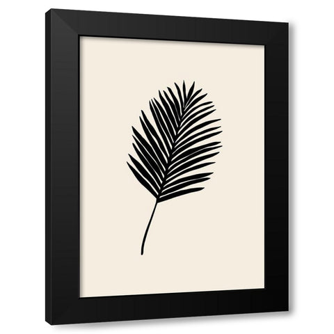 Black Palm Black Modern Wood Framed Art Print with Double Matting by Artographie Studio