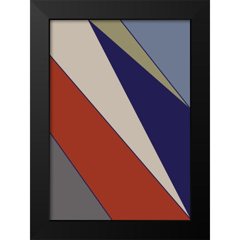 Color Blocks 05 Black Modern Wood Framed Art Print by Artographie Studio