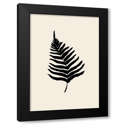 Fern Black Modern Wood Framed Art Print with Double Matting by Artographie Studio