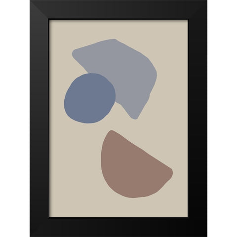 Organic Shapes 04 Black Modern Wood Framed Art Print by Artographie Studio