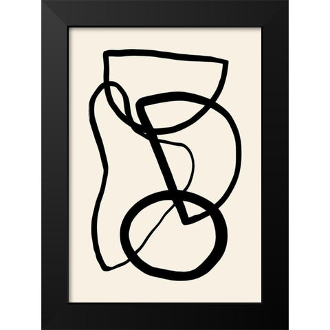 Shape 05 Black Modern Wood Framed Art Print by Artographie Studio