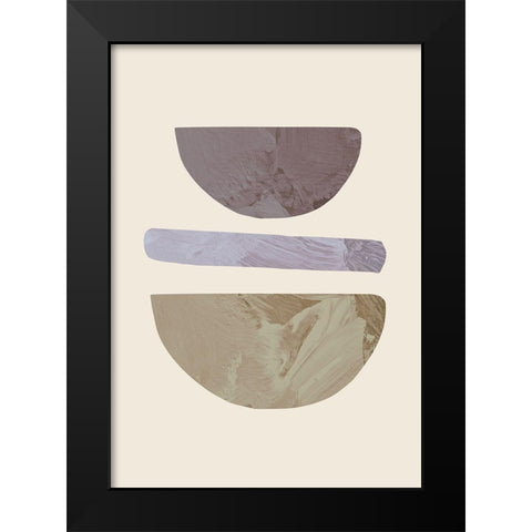 Collage 01 Black Modern Wood Framed Art Print by Artographie Studio